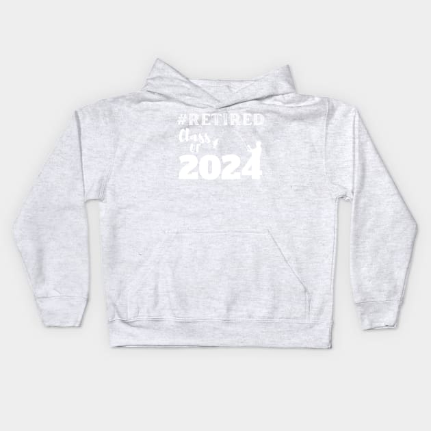 Retired Class of 2024 Retirement Kids Hoodie by Little Duck Designs